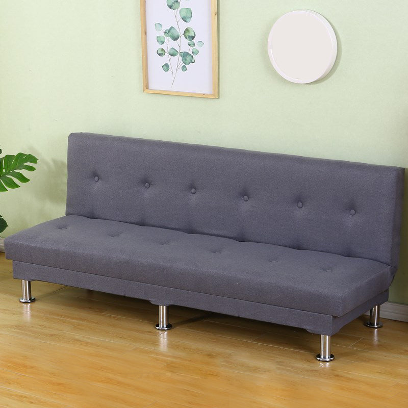Modern Fabric/Faux Leather Sofa Armless Convertible Sofa for Living Room Grey Clearhalo 'Furniture' 'furniture_sofas' 'kitchen' 'kitchen_sofas' 'Living Room Furniture' 'Sofa' 'sofas' 4624953