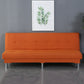 Modern Fabric/Faux Leather Sofa Armless Convertible Sofa for Living Room Orange 27.5"H x 71"L x 24"W Clearhalo 'Furniture' 'furniture_sofas' 'kitchen' 'kitchen_sofas' 'Living Room Furniture' 'Sofa' 'sofas' 4624955