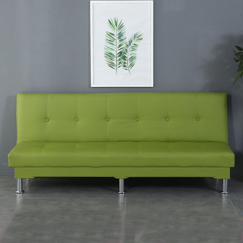 Modern Fabric/Faux Leather Sofa Armless Convertible Sofa for Living Room Olive Green Clearhalo 'Furniture' 'furniture_sofas' 'kitchen' 'kitchen_sofas' 'Living Room Furniture' 'Sofa' 'sofas' 4624958