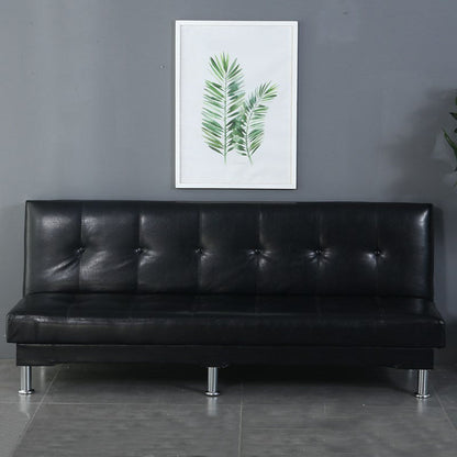 Modern Fabric/Faux Leather Sofa Armless Convertible Sofa for Living Room Black Clearhalo 'Furniture' 'furniture_sofas' 'kitchen' 'kitchen_sofas' 'Living Room Furniture' 'Sofa' 'sofas' 4624960