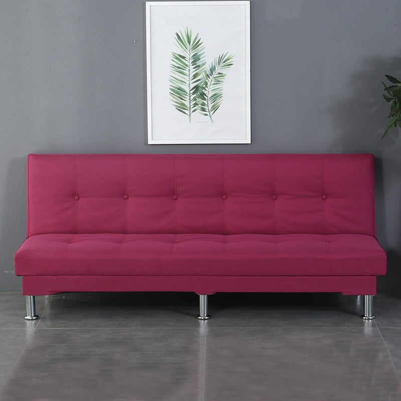 Modern Fabric/Faux Leather Sofa Armless Convertible Sofa for Living Room Rose Red Clearhalo 'Furniture' 'furniture_sofas' 'kitchen' 'kitchen_sofas' 'Living Room Furniture' 'Sofa' 'sofas' 4624962