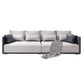 Modern Style with Pillow Back Latex/sponge Seat Filled Dark Blue/orange/army Green Sofa Dark Blue-White Clearhalo 'furn' 'furn_sofas' 'Furniture' 'furniture_sofas' 'kitchen' 'kitchen_sofas' 'Living Room Furniture' 'Sofa' 'sofas' 4624996