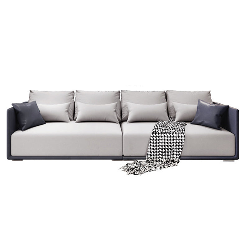 Modern Style with Pillow Back Latex/sponge Seat Filled Dark Blue/orange/army Green Sofa Dark Blue-White Clearhalo 'furn' 'furn_sofas' 'Furniture' 'furniture_sofas' 'kitchen' 'kitchen_sofas' 'Living Room Furniture' 'Sofa' 'sofas' 4624996
