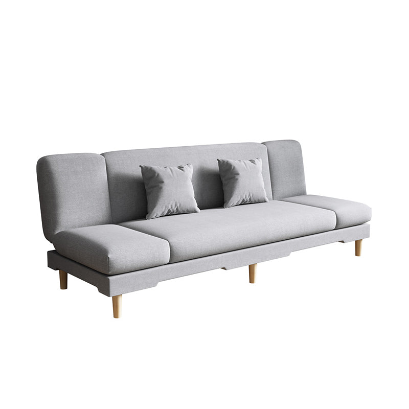 Modern Wood Legs Sofa 2/3 Seater Armless Convertible Sleeper Sofa Clearhalo 'Furniture' 'furniture_sofas' 'kitchen' 'kitchen_sofas' 'Living Room Furniture' 'Sofa' 'sofas' 4625013
