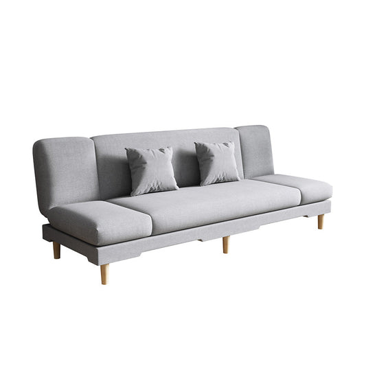 Modern Wood Legs Sofa 2/3 Seater Armless Convertible Sleeper Sofa Clearhalo 'Furniture' 'furniture_sofas' 'kitchen' 'kitchen_sofas' 'Living Room Furniture' 'Sofa' 'sofas' 4625013