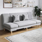 Modern Wood Legs Sofa 2/3 Seater Armless Convertible Sleeper Sofa Grey 71"L x 20"W x 31"H Pillow Included Clearhalo 'Furniture' 'furniture_sofas' 'kitchen' 'kitchen_sofas' 'Living Room Furniture' 'Sofa' 'sofas' 4625016