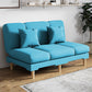 Modern Wood Legs Sofa 2/3 Seater Armless Convertible Sleeper Sofa Blue 47"L x 20"W x 31"H Pillow Included Clearhalo 'Furniture' 'furniture_sofas' 'kitchen' 'kitchen_sofas' 'Living Room Furniture' 'Sofa' 'sofas' 4625021