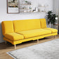 Modern Wood Legs Sofa 2/3 Seater Armless Convertible Sleeper Sofa Yellow 31.5''H x 79''L x 20''W Pillow Not Included Clearhalo 'Furniture' 'furniture_sofas' 'kitchen' 'kitchen_sofas' 'Living Room Furniture' 'Sofa' 'sofas' 4625022