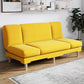 Modern Wood Legs Sofa 2/3 Seater Armless Convertible Sleeper Sofa Yellow 31.5''H x 59''L x 20''W Pillow Not Included Clearhalo 'Furniture' 'furniture_sofas' 'kitchen' 'kitchen_sofas' 'Living Room Furniture' 'Sofa' 'sofas' 4625024