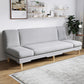 Modern Wood Legs Sofa 2/3 Seater Armless Convertible Sleeper Sofa Grey 31.5''H x 79''L x 20''W Pillow Not Included Clearhalo 'Furniture' 'furniture_sofas' 'kitchen' 'kitchen_sofas' 'Living Room Furniture' 'Sofa' 'sofas' 4625027