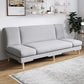 Modern Wood Legs Sofa 2/3 Seater Armless Convertible Sleeper Sofa Grey 71"L x 20"W x 31"H Pillow Not Included Clearhalo 'Furniture' 'furniture_sofas' 'kitchen' 'kitchen_sofas' 'Living Room Furniture' 'Sofa' 'sofas' 4625028