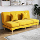 Modern Wood Legs Sofa 2/3 Seater Armless Convertible Sleeper Sofa Yellow 31.5''H x 59''L x 20''W Pillow Included Clearhalo 'Furniture' 'furniture_sofas' 'kitchen' 'kitchen_sofas' 'Living Room Furniture' 'Sofa' 'sofas' 4625029