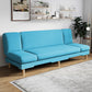 Modern Wood Legs Sofa 2/3 Seater Armless Convertible Sleeper Sofa Blue 31.5''H x 79''L x 20''W Pillow Not Included Clearhalo 'Furniture' 'furniture_sofas' 'kitchen' 'kitchen_sofas' 'Living Room Furniture' 'Sofa' 'sofas' 4625032