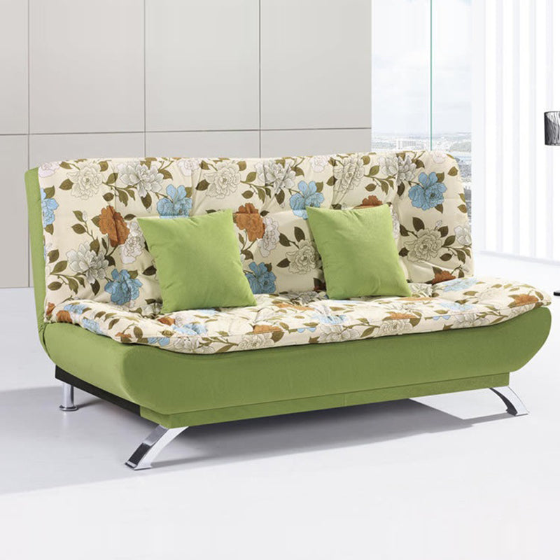 Polish Finish Armless Sofa Square Seating for Living Room and Bonus Room 39"L x 22"W x 35.5"H Green Clearhalo 'furn' 'furn_sofas' 'Furniture' 'furniture_sofas' 'kitchen' 'kitchen_sofas' 'Living Room Furniture' 'Sofa' 'sofas' 4625061
