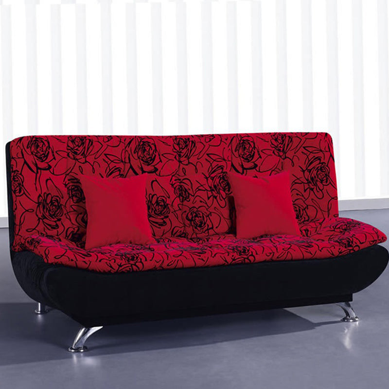 Polish Finish Armless Sofa Square Seating for Living Room and Bonus Room Red Clearhalo 'furn' 'furn_sofas' 'Furniture' 'furniture_sofas' 'kitchen' 'kitchen_sofas' 'Living Room Furniture' 'Sofa' 'sofas' 4625062