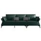Interior Armrest Sponge Seat Leather/imitation Leather Filled Dark Green/orange Sofa Clearhalo 'furn' 'furn_sofas' 'Furniture' 'furniture_sofas' 'kitchen' 'kitchen_sofas' 'Living Room Furniture' 'Sofa' 'sofas' 4625075