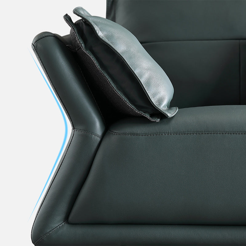 Interior Armrest Sponge Seat Leather/imitation Leather Filled Dark Green/orange Sofa Clearhalo 'furn' 'furn_sofas' 'Furniture' 'furniture_sofas' 'kitchen' 'kitchen_sofas' 'Living Room Furniture' 'Sofa' 'sofas' 4625079