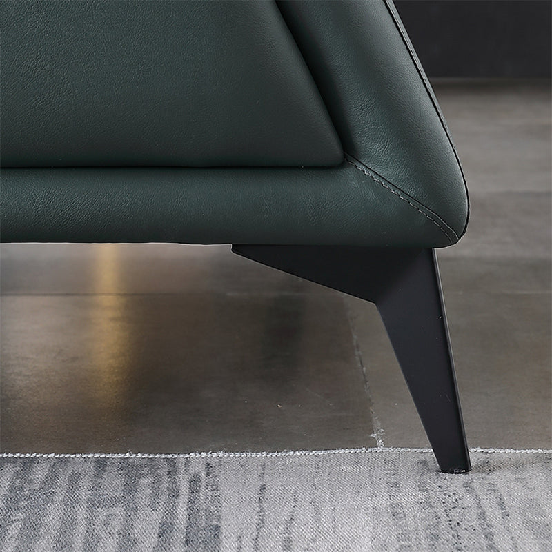 Interior Armrest Sponge Seat Leather/imitation Leather Filled Dark Green/orange Sofa Clearhalo 'furn' 'furn_sofas' 'Furniture' 'furniture_sofas' 'kitchen' 'kitchen_sofas' 'Living Room Furniture' 'Sofa' 'sofas' 4625082