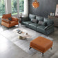 Interior Armrest Sponge Seat Leather/imitation Leather Filled Dark Green/orange Sofa Clearhalo 'furn' 'furn_sofas' 'Furniture' 'furniture_sofas' 'kitchen' 'kitchen_sofas' 'Living Room Furniture' 'Sofa' 'sofas' 4625083