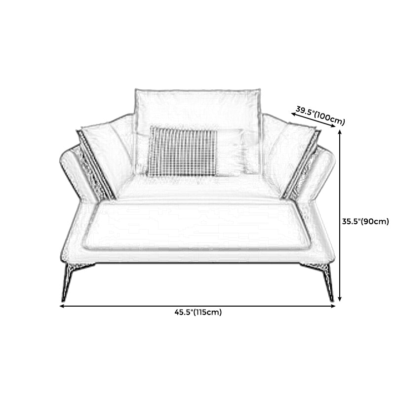 Interior Armrest Sponge Seat Leather/imitation Leather Filled Dark Green/orange Sofa Clearhalo 'furn' 'furn_sofas' 'Furniture' 'furniture_sofas' 'kitchen' 'kitchen_sofas' 'Living Room Furniture' 'Sofa' 'sofas' 4625085