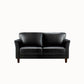Modern 4 Wood Legs Standard Sofa Faux Leather Flared Arm Sofa 51"L x 29.5"W x 31"H Black Clearhalo 'furn' 'furn_sofas' 'Furniture' 'furniture_sofas' 'kitchen' 'kitchen_sofas' 'Living Room Furniture' 'Sofa' 'sofas' 4625120