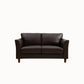 Modern 4 Wood Legs Standard Sofa Faux Leather Flared Arm Sofa 51"L x 29.5"W x 31"H Coffee Clearhalo 'furn' 'furn_sofas' 'Furniture' 'furniture_sofas' 'kitchen' 'kitchen_sofas' 'Living Room Furniture' 'Sofa' 'sofas' 4625134