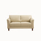 Modern 4 Wood Legs Standard Sofa Faux Leather Flared Arm Sofa 51"L x 29.5"W x 31"H Beige Clearhalo 'furn' 'furn_sofas' 'Furniture' 'furniture_sofas' 'kitchen' 'kitchen_sofas' 'Living Room Furniture' 'Sofa' 'sofas' 4625141