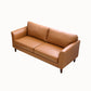 Modern 4 Wood Legs Standard Sofa Faux Leather Flared Arm Sofa 69"L x 30"W x 31"H Brown Clearhalo 'furn' 'furn_sofas' 'Furniture' 'furniture_sofas' 'kitchen' 'kitchen_sofas' 'Living Room Furniture' 'Sofa' 'sofas' 4625144