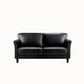 Modern 4 Wood Legs Standard Sofa Faux Leather Flared Arm Sofa 57"L x 29.5"W x 31"H Black Clearhalo 'furn' 'furn_sofas' 'Furniture' 'furniture_sofas' 'kitchen' 'kitchen_sofas' 'Living Room Furniture' 'Sofa' 'sofas' 4625147