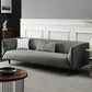 Ultra-Modern Tight Back Tuxedo Arm Stainless steel Legs Sofa with Stain Resistant 71"L x 31.5"W x 27"H Dark Gray Clearhalo 'furn' 'furn_sofas' 'Furniture' 'furniture_sofas' 'kitchen' 'kitchen_sofas' 'Living Room Furniture' 'Sofa' 'sofas' 4625155