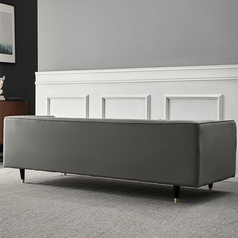 Ultra-Modern Tight Back Tuxedo Arm Stainless steel Legs Sofa with Stain Resistant Clearhalo 'furn' 'furn_sofas' 'Furniture' 'furniture_sofas' 'kitchen' 'kitchen_sofas' 'Living Room Furniture' 'Sofa' 'sofas' 4625160