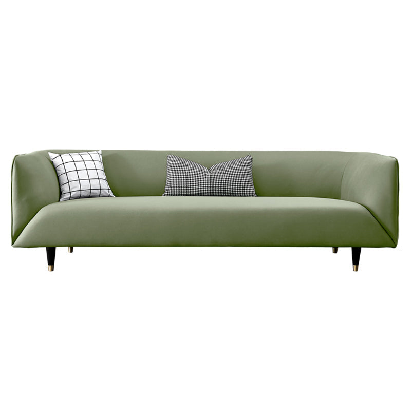 Ultra-Modern Tight Back Tuxedo Arm Stainless steel Legs Sofa with Stain Resistant Green Clearhalo 'furn' 'furn_sofas' 'Furniture' 'furniture_sofas' 'kitchen' 'kitchen_sofas' 'Living Room Furniture' 'Sofa' 'sofas' 4625161