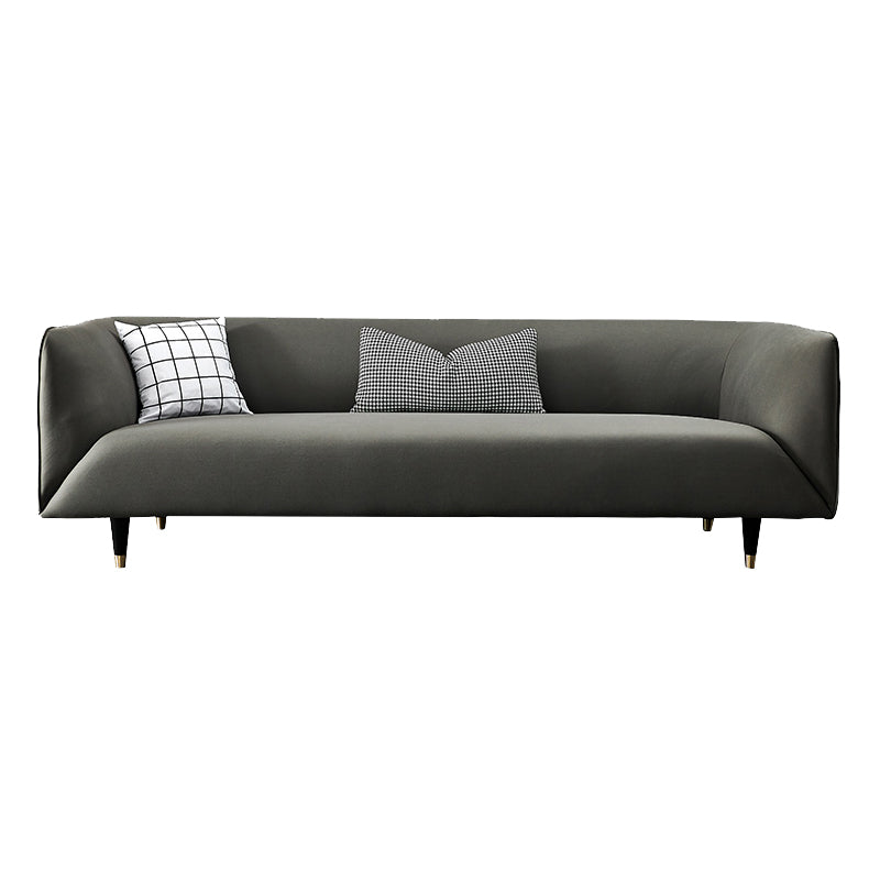 Ultra-Modern Tight Back Tuxedo Arm Stainless steel Legs Sofa with Stain Resistant Clearhalo 'furn' 'furn_sofas' 'Furniture' 'furniture_sofas' 'kitchen' 'kitchen_sofas' 'Living Room Furniture' 'Sofa' 'sofas' 4625162