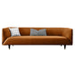 Ultra-Modern Tight Back Tuxedo Arm Stainless steel Legs Sofa with Stain Resistant Orange Clearhalo 'furn' 'furn_sofas' 'Furniture' 'furniture_sofas' 'kitchen' 'kitchen_sofas' 'Living Room Furniture' 'Sofa' 'sofas' 4625163