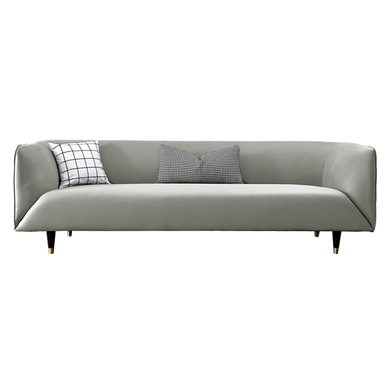 Ultra-Modern Tight Back Tuxedo Arm Stainless steel Legs Sofa with Stain Resistant White Clearhalo 'furn' 'furn_sofas' 'Furniture' 'furniture_sofas' 'kitchen' 'kitchen_sofas' 'Living Room Furniture' 'Sofa' 'sofas' 4625164