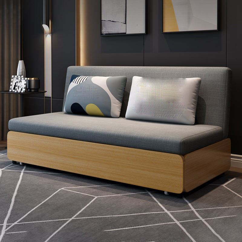 High Wear Resistance Armless Sofa Bed 32.68"H Fabric Tight Back Sofa Bed 47"L x 29.5"W x 33"H Storage Not Included Clearhalo 'furn' 'furn_sofas' 'Furniture' 'furniture_sofas' 'kitchen' 'kitchen_sofas' 'Living Room Furniture' 'Sofa' 'sofas' 4625190