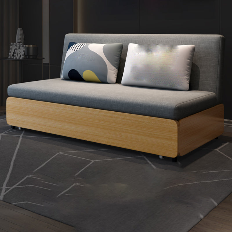 High Wear Resistance Armless Sofa Bed 32.68"H Fabric Tight Back Sofa Bed 71"L x 29.5"W x 33"H Storage Included Clearhalo 'furn' 'furn_sofas' 'Furniture' 'furniture_sofas' 'kitchen' 'kitchen_sofas' 'Living Room Furniture' 'Sofa' 'sofas' 4625195