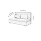 High Wear Resistance Armless Sofa Bed 32.68"H Fabric Tight Back Sofa Bed Clearhalo 'furn' 'furn_sofas' 'Furniture' 'furniture_sofas' 'kitchen' 'kitchen_sofas' 'Living Room Furniture' 'Sofa' 'sofas' 4625196