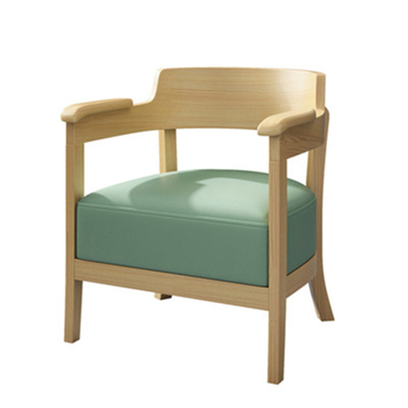 Modern Loose Sofa Back with Pillow Top Arm or Square Arm Sofa for Restaurant 23.6"L x 23.6"W x 29.5"H Wood-Green Clearhalo 'furn' 'furn_sofas' 'Furniture' 'furniture_sofas' 'kitchen' 'kitchen_sofas' 'Living Room Furniture' 'Sofa' 'sofas' 4625201