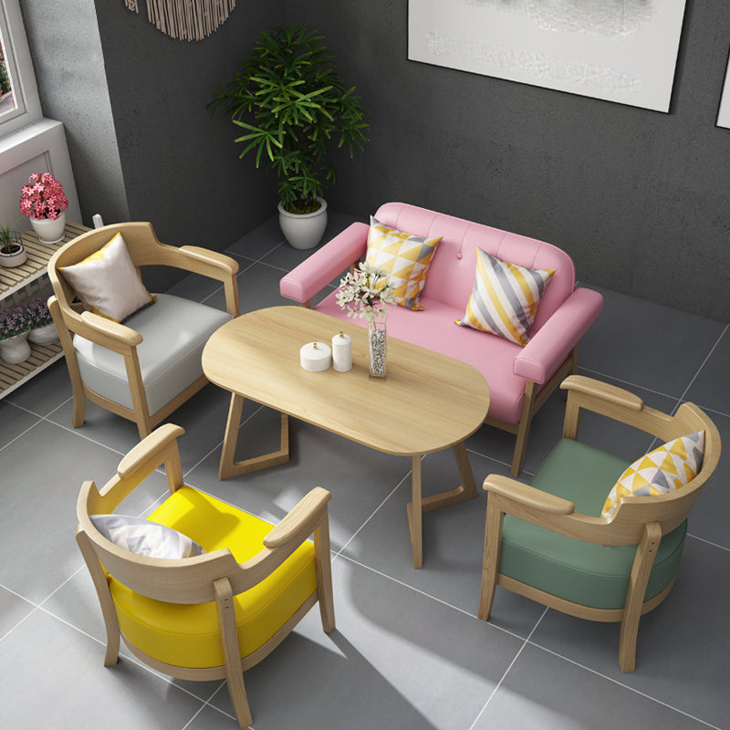 Modern Loose Sofa Back with Pillow Top Arm or Square Arm Sofa for Restaurant Clearhalo 'furn' 'furn_sofas' 'Furniture' 'furniture_sofas' 'kitchen' 'kitchen_sofas' 'Living Room Furniture' 'Sofa' 'sofas' 4625208