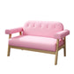 Modern Loose Sofa Back with Pillow Top Arm or Square Arm Sofa for Restaurant 47"L x 27.5"W x 25.5"H Pink Clearhalo 'furn' 'furn_sofas' 'Furniture' 'furniture_sofas' 'kitchen' 'kitchen_sofas' 'Living Room Furniture' 'Sofa' 'sofas' 4625209