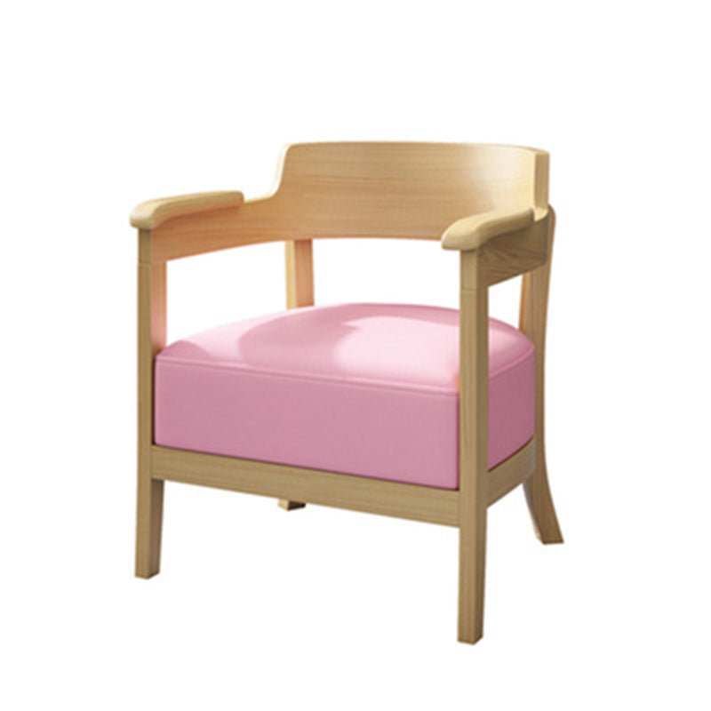 Modern Loose Sofa Back with Pillow Top Arm or Square Arm Sofa for Restaurant 23.6"L x 23.6"W x 29.5"H Pink Clearhalo 'furn' 'furn_sofas' 'Furniture' 'furniture_sofas' 'kitchen' 'kitchen_sofas' 'Living Room Furniture' 'Sofa' 'sofas' 4625214