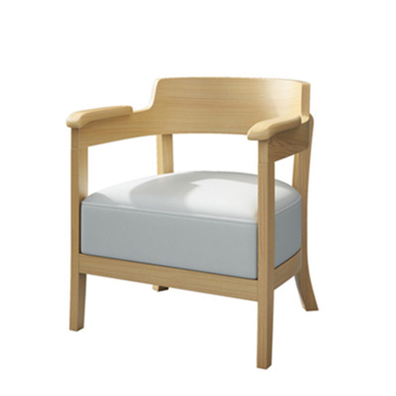 Modern Loose Sofa Back with Pillow Top Arm or Square Arm Sofa for Restaurant 23.6"L x 23.6"W x 29.5"H Wood-Light Grey Clearhalo 'furn' 'furn_sofas' 'Furniture' 'furniture_sofas' 'kitchen' 'kitchen_sofas' 'Living Room Furniture' 'Sofa' 'sofas' 4625218