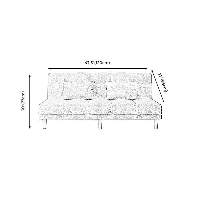 Contemporary Armless Standard Sofa Bed Dual Purpose Sofa for Living Room Clearhalo 'furn' 'furn_sofas' 'Furniture' 'furniture_sofas' 'kitchen' 'kitchen_sofas' 'Living Room Furniture' 'Sofa' 'sofas' 4625250