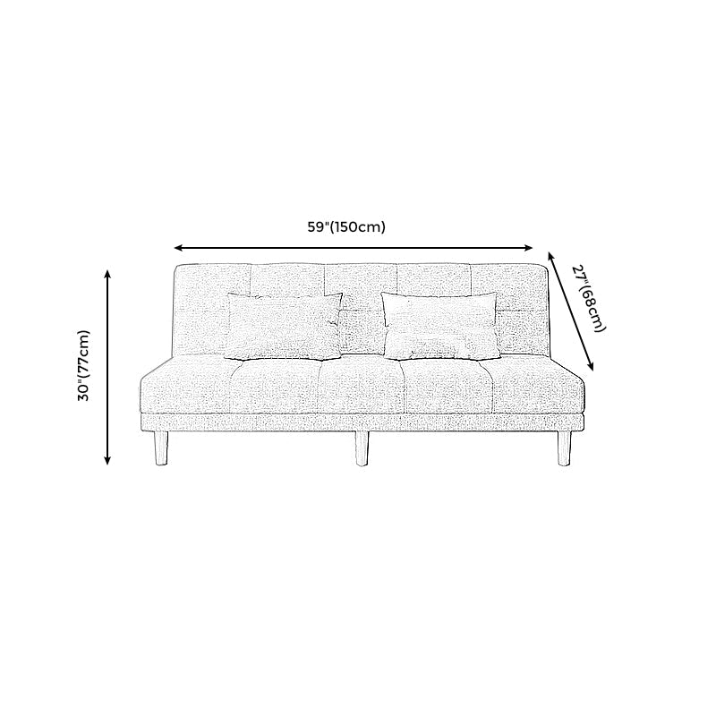 Contemporary Armless Standard Sofa Bed Dual Purpose Sofa for Living Room Clearhalo 'furn' 'furn_sofas' 'Furniture' 'furniture_sofas' 'kitchen' 'kitchen_sofas' 'Living Room Furniture' 'Sofa' 'sofas' 4625251