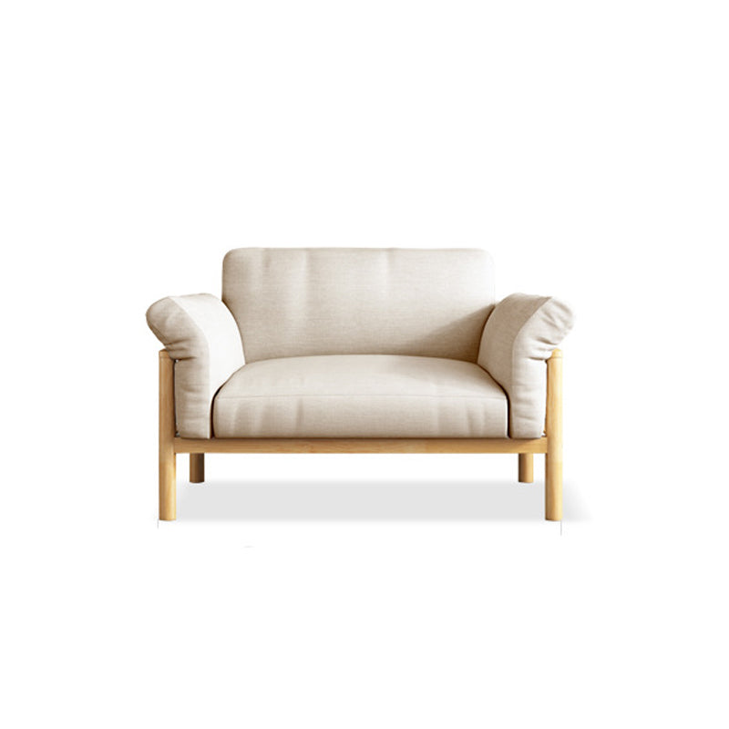 Pillow Top Arm Sofa Cushions 32.68" D x 32.68" H Slipcovered Sofa 39"L x 33"W x 33"H Natural Wood Clearhalo 'furn' 'furn_sofas' 'Furniture' 'furniture_sofas' 'kitchen' 'kitchen_sofas' 'Living Room Furniture' 'Sofa' 'sofas' 4625259