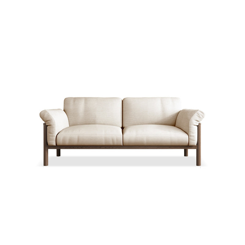 Pillow Top Arm Sofa Cushions 32.68" D x 32.68" H Slipcovered Sofa Walnut Clearhalo 'furn' 'furn_sofas' 'Furniture' 'furniture_sofas' 'kitchen' 'kitchen_sofas' 'Living Room Furniture' 'Sofa' 'sofas' 4625262