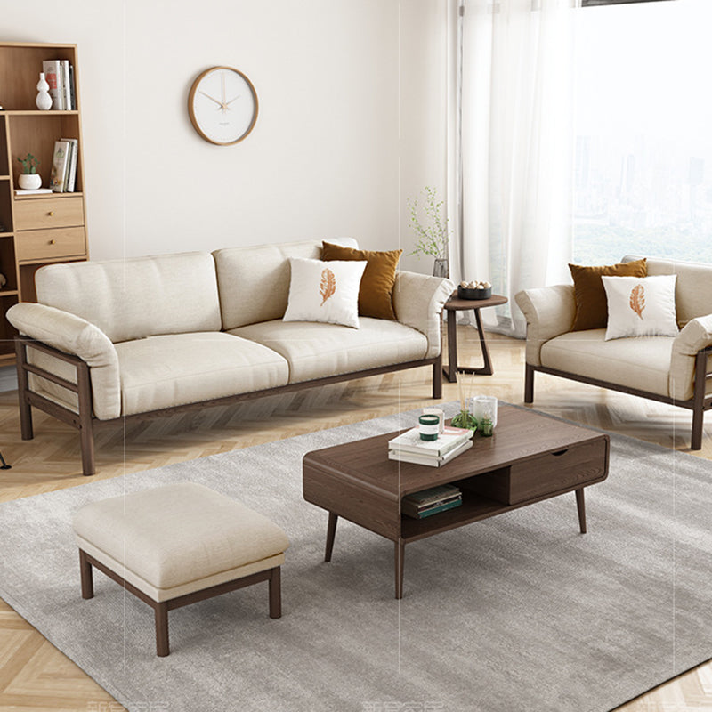 Pillow Top Arm Sofa Cushions 32.68" D x 32.68" H Slipcovered Sofa Clearhalo 'furn' 'furn_sofas' 'Furniture' 'furniture_sofas' 'kitchen' 'kitchen_sofas' 'Living Room Furniture' 'Sofa' 'sofas' 4625265