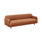 Recessed Arm Sofa Mid-century Modern 3-Seater Faux Leather Sofa Clearhalo 'furn' 'furn_sofas' 'Furniture' 'furniture_sofas' 'kitchen' 'kitchen_sofas' 'Living Room Furniture' 'Sofa' 'sofas' 4625291