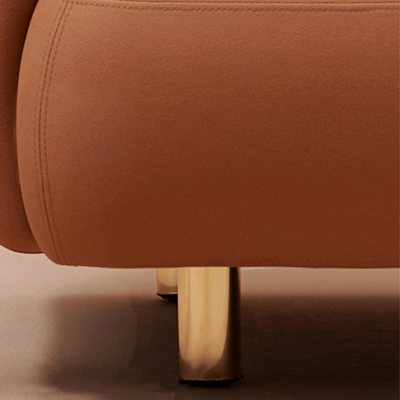 Recessed Arm Sofa Mid-century Modern 3-Seater Faux Leather Sofa Clearhalo 'furn' 'furn_sofas' 'Furniture' 'furniture_sofas' 'kitchen' 'kitchen_sofas' 'Living Room Furniture' 'Sofa' 'sofas' 4625293